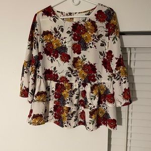 Time And Tru Floral Top